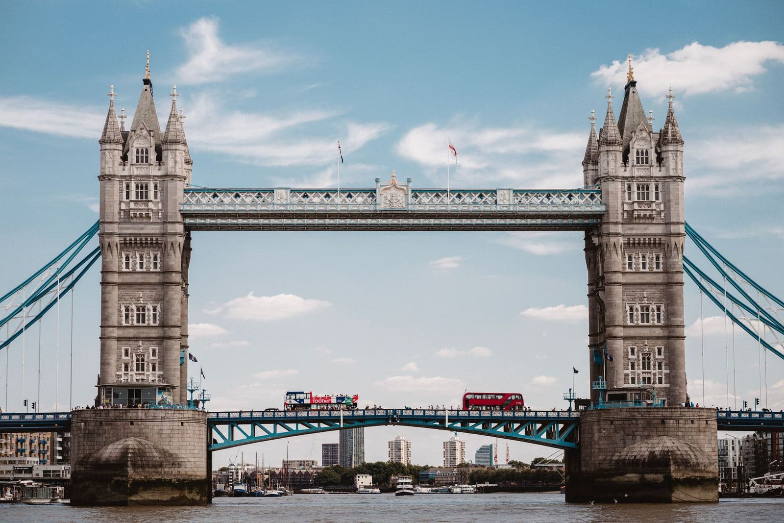 Tower Bridge over the River Thames on a sunny day