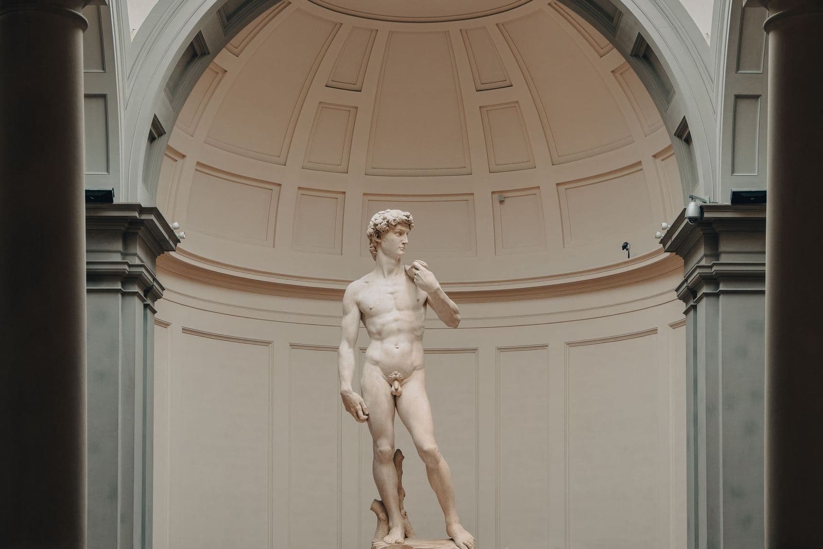 Michelangelo's David in the Tribune of the Galleria dell'Accademia