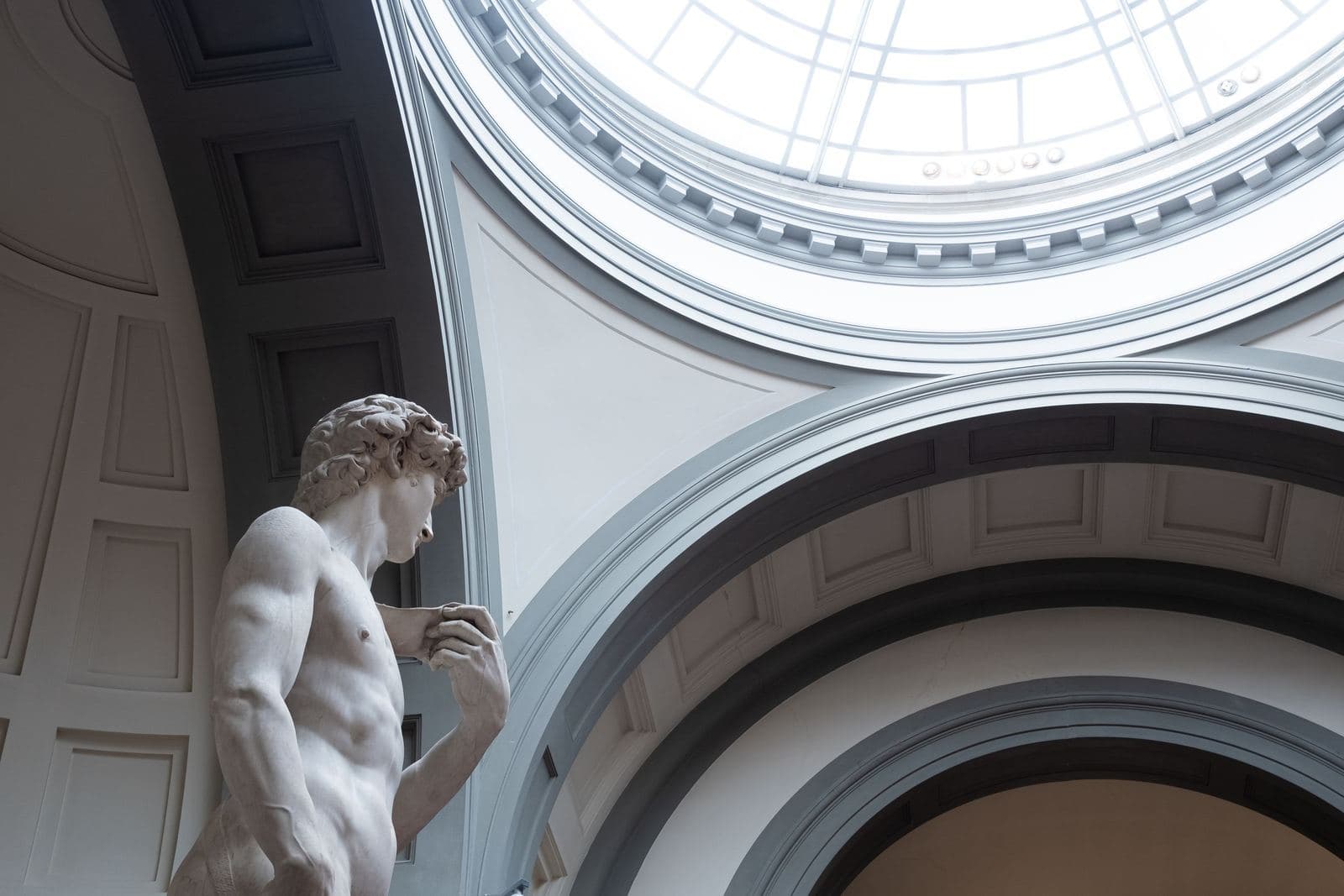 Michelangelo's David under the Tribune skylight