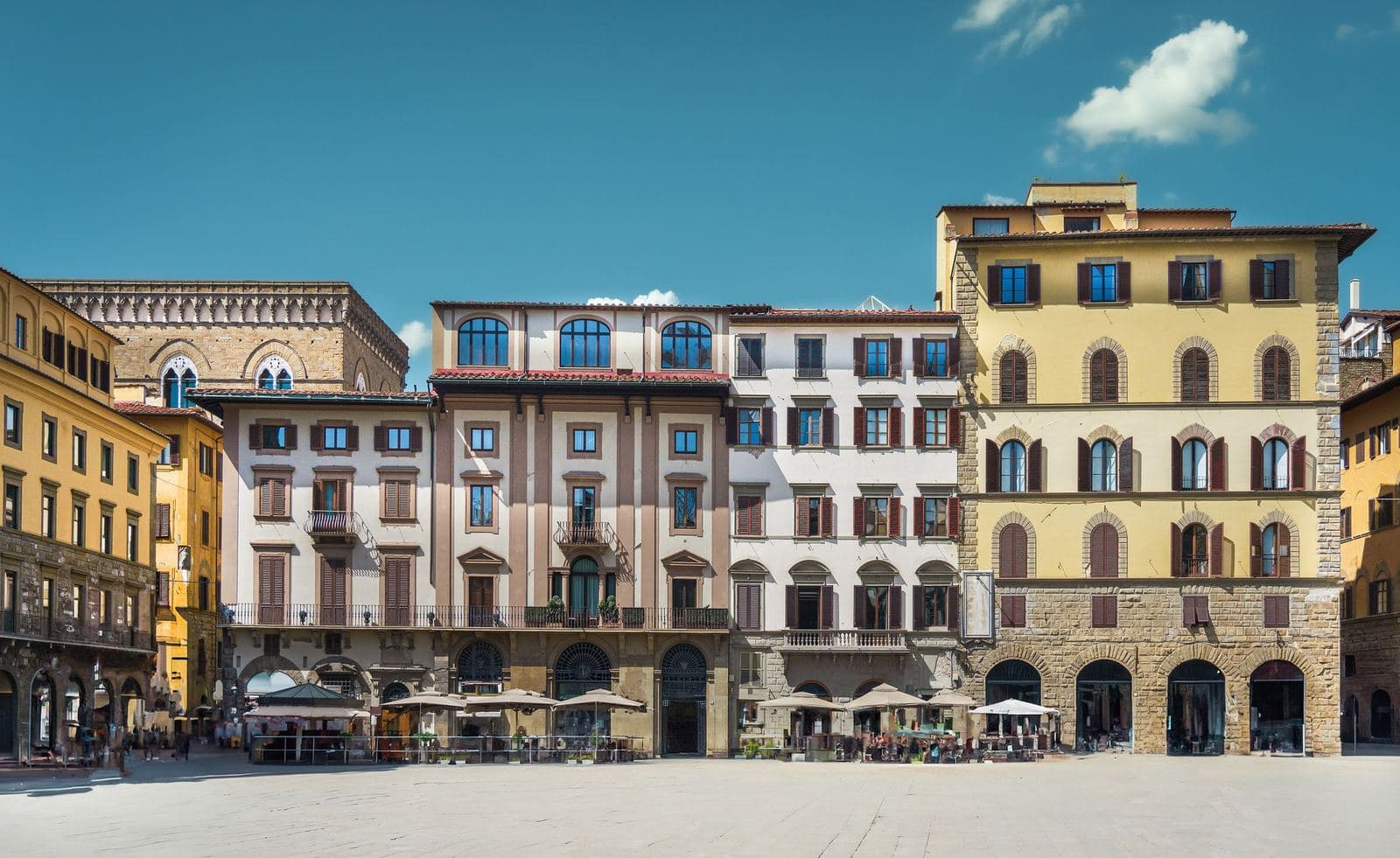 Townhouses on Piazza della Signoria, near the Bargello