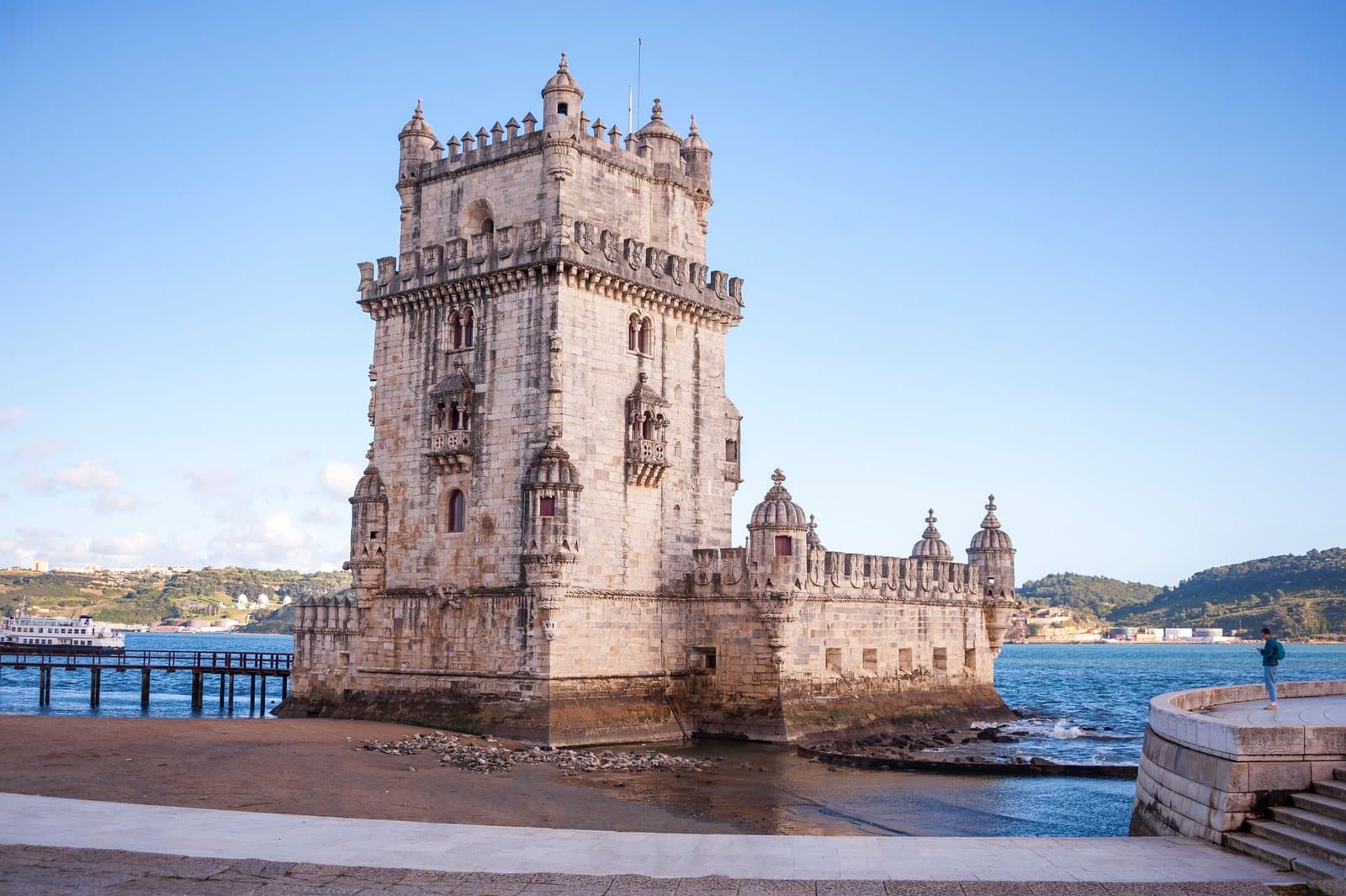 Belém Tower and its bastion on the river at Belém