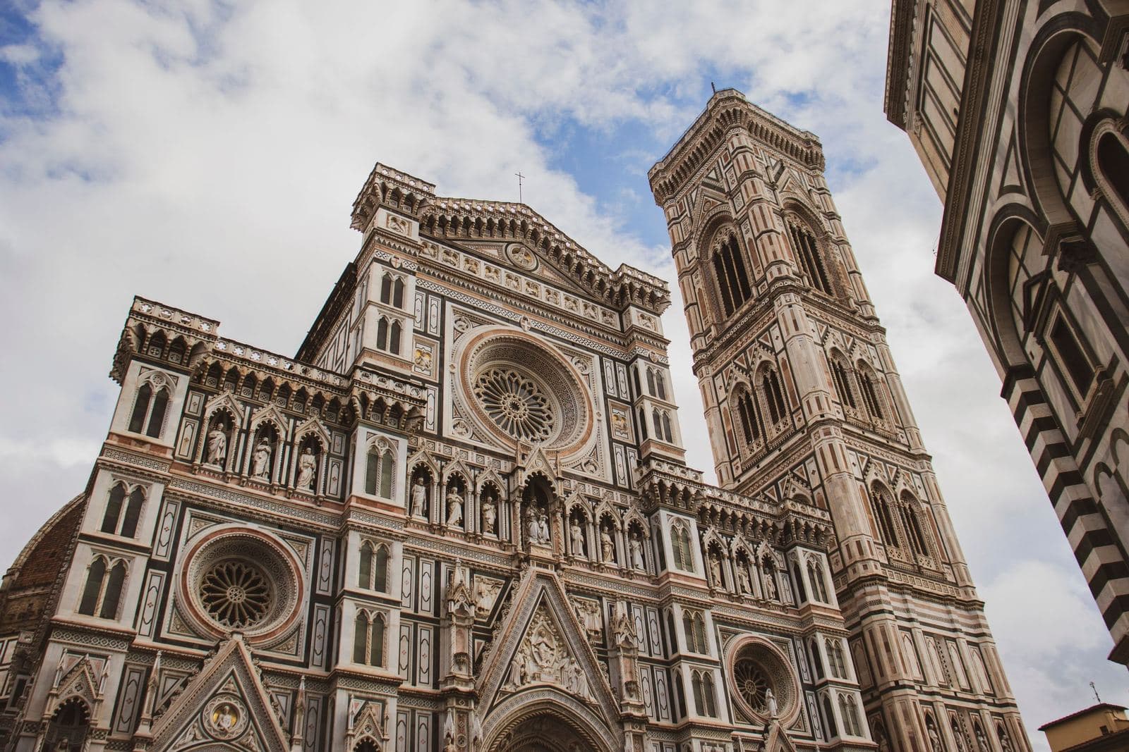 Florence Cathedral and Giotto's Bell Tower in the sunshine