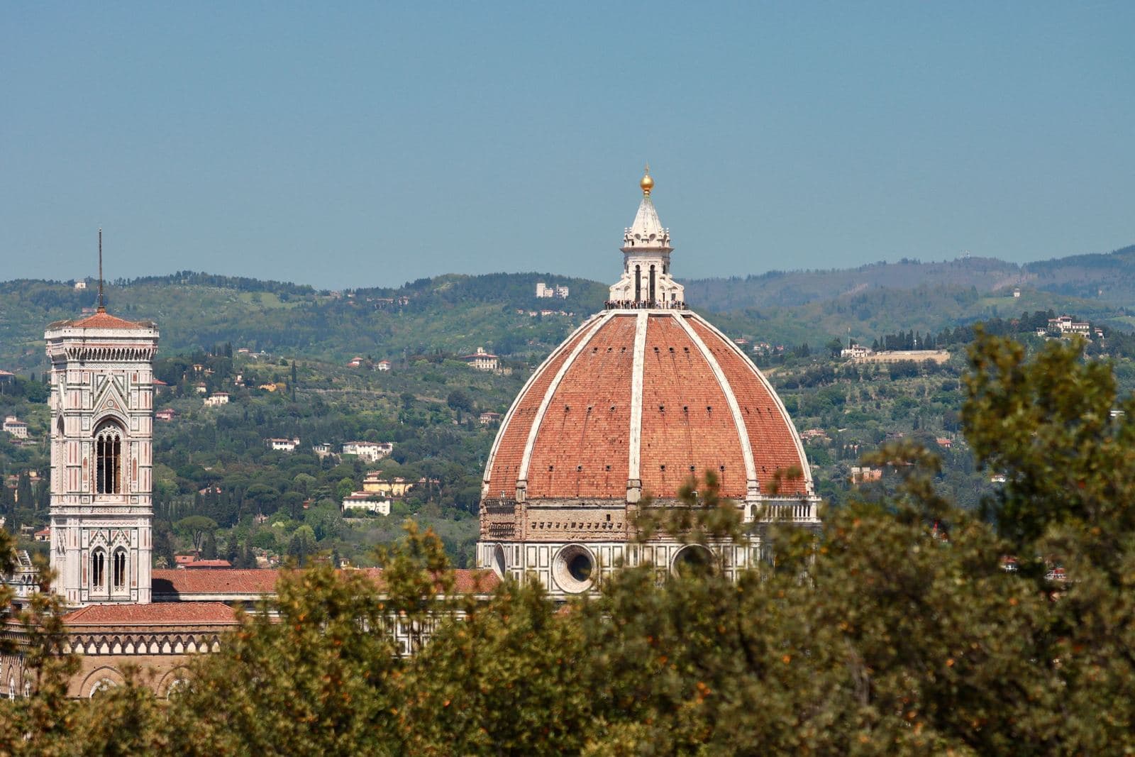 Florence Cathedral and Giotto's Bell Tower from the piazza