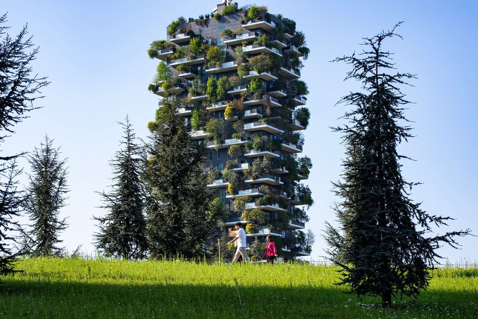 Bosco Verticale towers in Porta Nuova, Milan