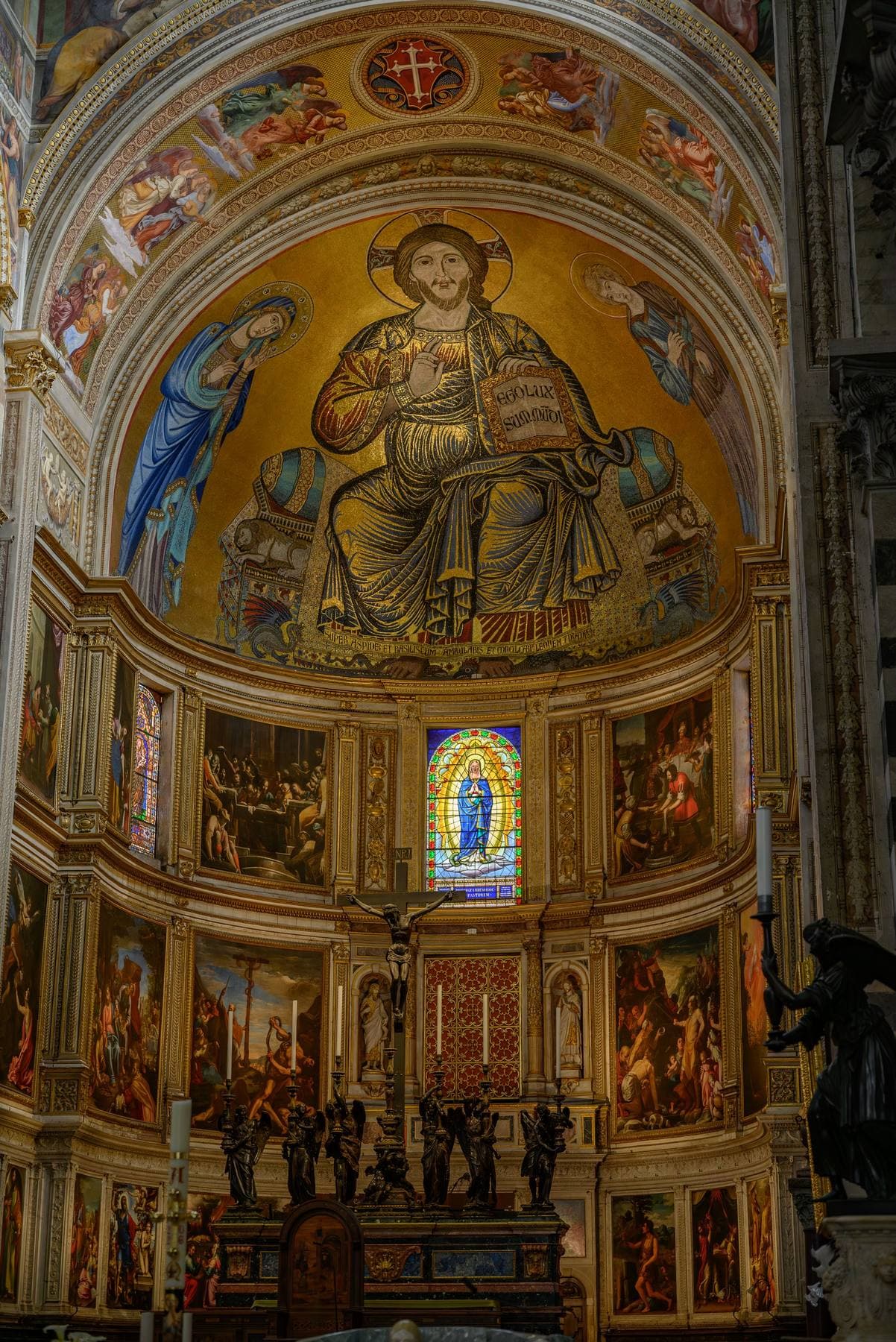 The apse mosaic above the high altar of Pisa Cathedral