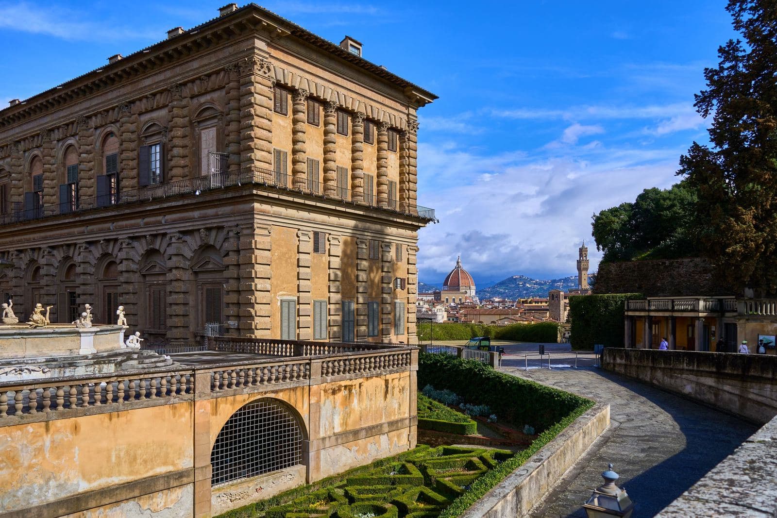 Palazzo Pitti with Florence Cathedral on the skyline