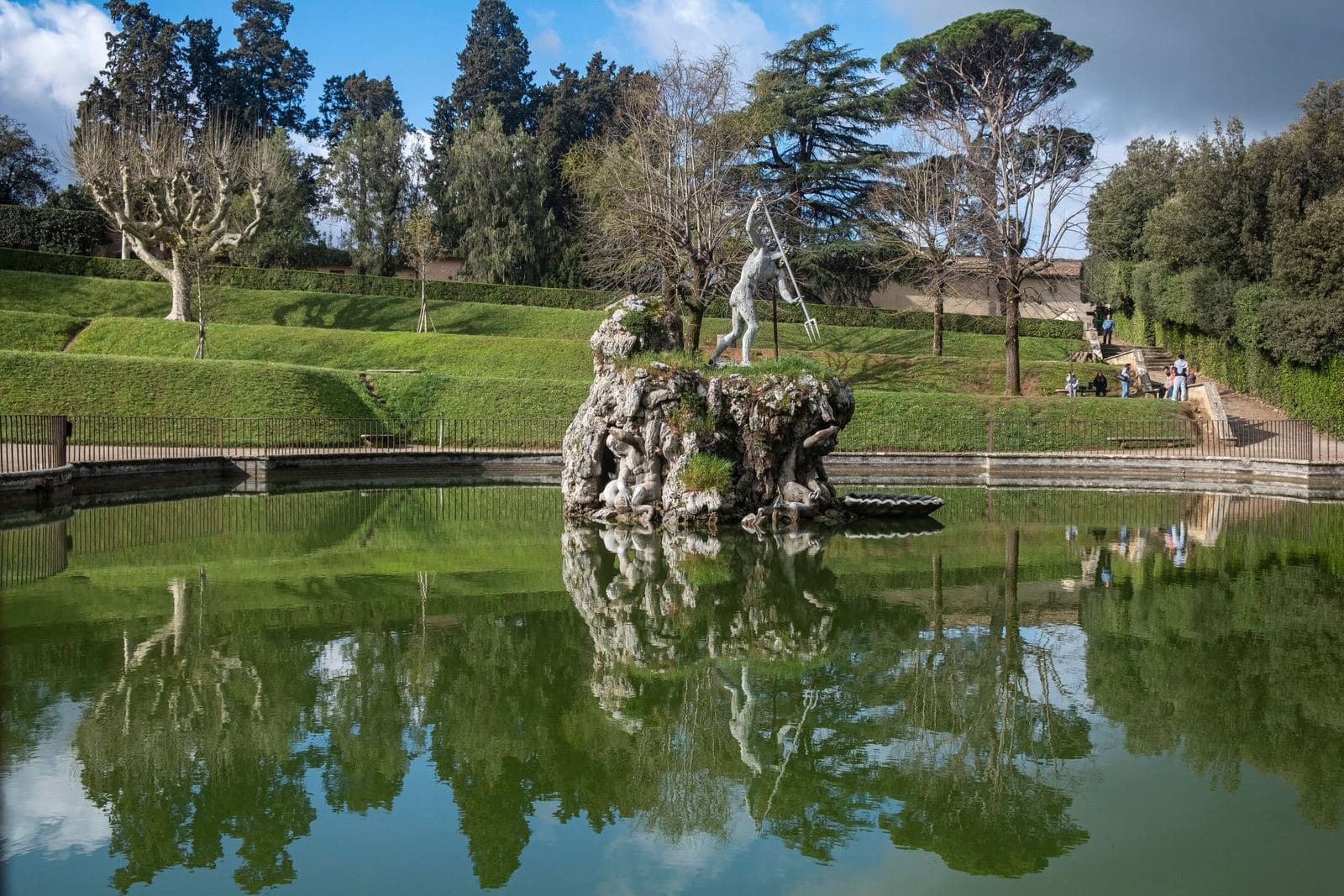 Neptune Fountain and pond in the Boboli Gardens