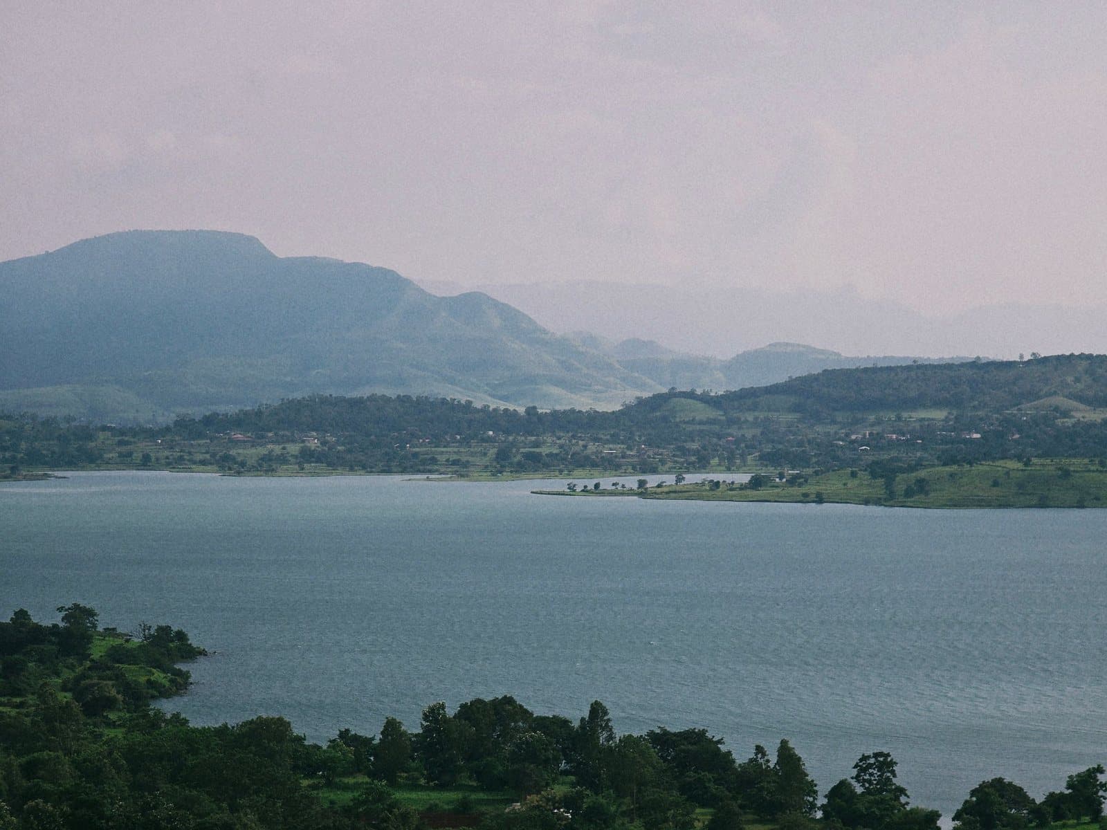A lake among the hills near Pune