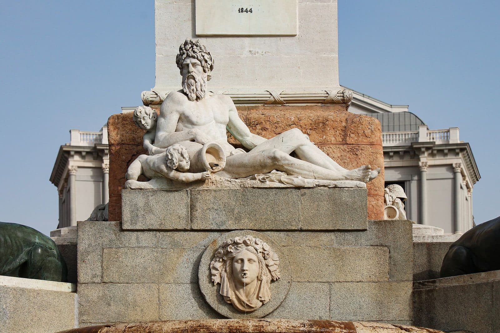 Classical marble sculpture in central Madrid